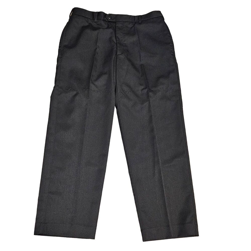 Van Heusen Men's Navy Blue Flat Front Dress Pants Size 36X30 Polyester Blend